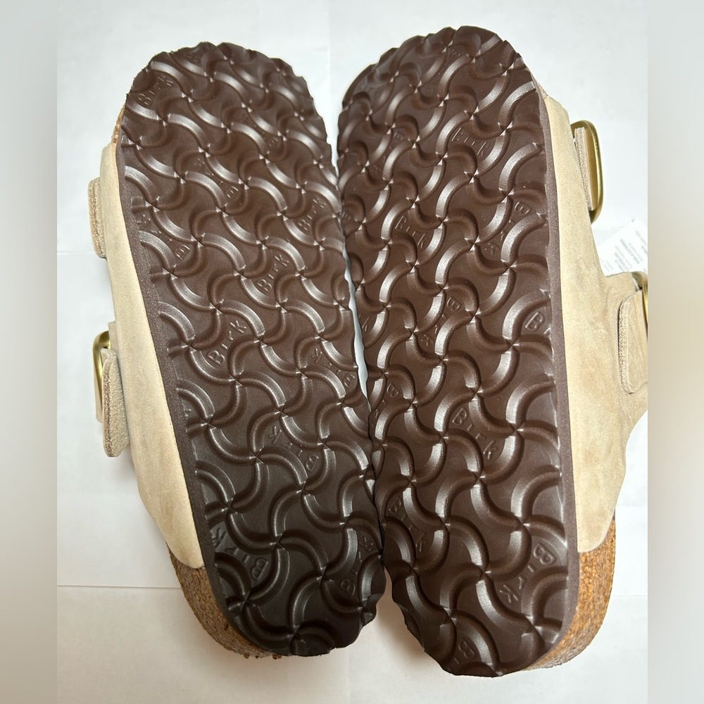 NWT🌷(37) Birkenstock Big Buckle Arizona Oiled Leather Tobacco Brown Sandals - Picture 8 of 8